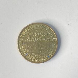 Vintage Niagara Falls Brass Souvenir Coin – 5¢